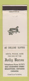 Matchbook Cover - Jolly Baron Brantford ON WEAR