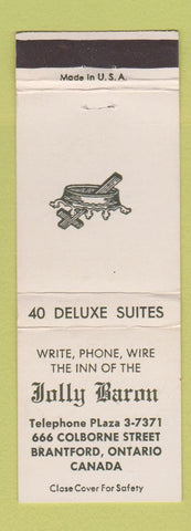 Matchbook Cover - Jolly Baron Brantford ON WEAR