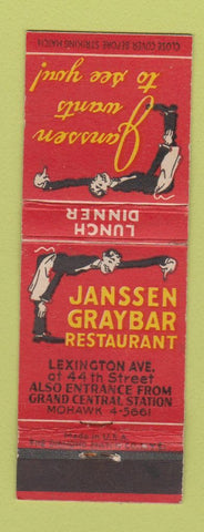 Matchbook Cover - Janssen Graybar Restaurant New York City