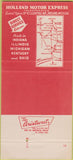Matchbook Cover - Holland Motor Express trucking Holland MI 30 Strike