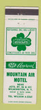Matchbook Cover - Mountain Air Motel Wilmington NY