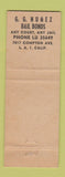 Matchbook Cover - GG Nunez Bail Bonds Compton CA