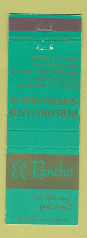 Matchbook Cover - El Rancho Grocery Arcadia Pasadena Newport Beach CA