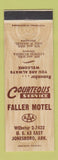 Matchbook Cover - Faller Motel Jonesboro AR