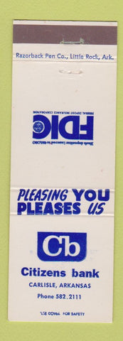 Matchbook Cover - Citizens Bank Carlisle AR