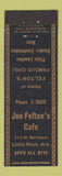 Matchbook Cover - Joe Felton's Cafe Little Rock AR