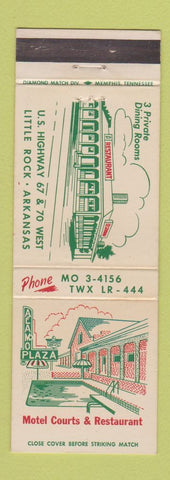 Matchbook Cover - Alamo Plaza Courts Motel Little Rock AR