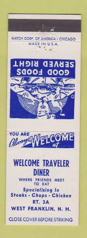 Matchbook Cover - Welcome Traveler Diner West Franklin NH