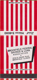 Matchbook Cover - Brookfield Savings and Loan Brookfield IL 30 Strike