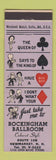 Matchbook Cover - Rockingham Ballroom Newmark NH