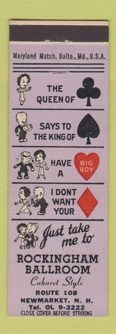 Matchbook Cover - Rockingham Ballroom Newmark NH