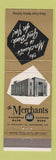 Matchbook Cover - Merchants National Bank Manchester NH