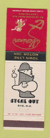 Matchbook Cover - Steak out Rye NH Town Lyne Motor Inn Dover Point NH