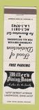 Matchbook Cover - Miller's Dining Room Lakewood OH