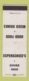 Matchbook Cover - Espenschied's Restaurant Dover OH WEAR