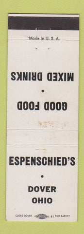 Matchbook Cover - Espenschied's Restaurant Dover OH WEAR