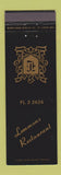Matchbook Cover - Lemmons Restaurant St Louis MO