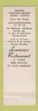 Matchbook Cover - Lemmons Restaurant St Louis MO