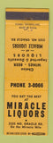 Matchbook Cover - Miracle Liquors Tucson AZ