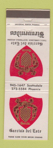 Matchbook Cover - Garcia's Del Este Scottsdale AZ