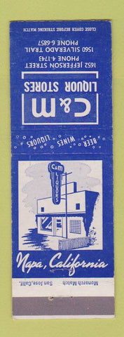 Matchbook Cover - C&M Liquor Store Napa CA