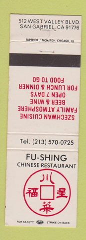 Matchbook Cover - Fu Shing Chinese Restaurant San Gabriel CA