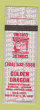 Matchbook Cover - Golden Dragon Chinese Restaurant North Platte NE