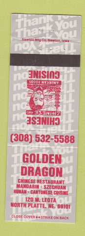 Matchbook Cover - Golden Dragon Chinese Restaurant North Platte NE