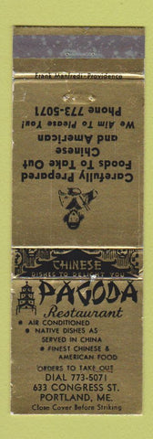 Matchbook Cover - Pagoda Chinese Restaurant Portland ME WEAR