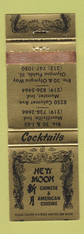 Matchbook Cover - New Moon Chinese Olympia Fields IL Muster Mirrillville IN WEAR