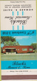 Matchbook Cover - Black's Memorial Home Arlington Heights IL 30 Strike