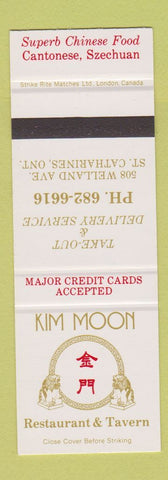 Matchbook Cover - Kim Moon Chinese Restaurant St Catharines ON SAMPLE