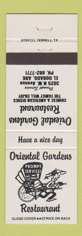 Matchbook Cover - Oriental Gardens Chinese Restaurant El Dorado AR