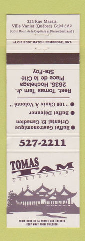 Matchbook Cover - Thomas Tam Chinese Restaurant Ste Foy QC