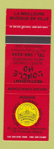 Matchbook Cover - Restaurant L'Oncle Oh Sherbrooke QC Chinese