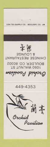 Matchbook Cover - Orchid Pavilion Chinese Restaurant Boulder Colorado