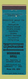 Matchbook Cover - Woodbine Grill Toronto ON Chinese BLUE