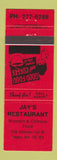 Matchbook Cover - Jay's Restaurant Chinese Calgary AB