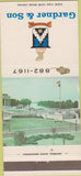 Matchbook Cover - Gardner  and  Son Funeral Home Vincennes IN 30 Strike