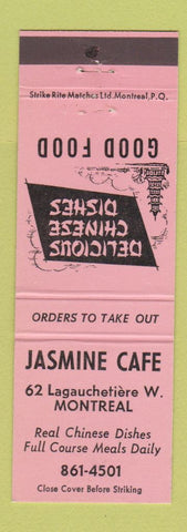 Matchbook Cover - Jasmine Cafe Chinese Montreal QC WEAR