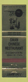 Matchbook Cover - Swan Chinese Restaurant Sealy TX