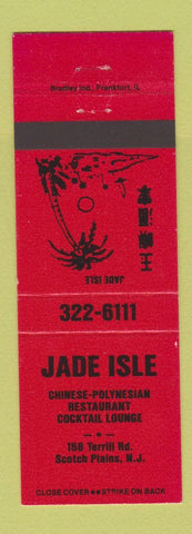 Matchbook Cover - Jade Isle Chinese Restaurant Scotch Plains NJ