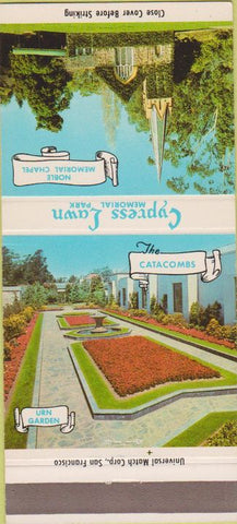 Matchbook Cover - Cypess Lawn Memorial Park El Camino Real CA 30 Strike
