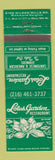 Matchbook Cover - Lotus Garden Restaurant Richmond Heights OH Chinese