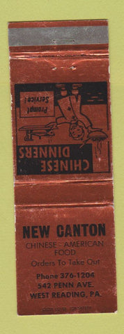 Matchbook Cover - New Canton Chinese Restaurant West Reading PA
