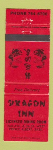 Matchbook Cover - Dragon Inn Chinese Prince Albert SK WEAR