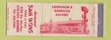 Matchbook Cover - Sam Wong Restaurant Chinese Ste Foy QC WEAR