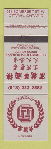 Matchbook Cover - Fuliwah Chinese Restaurant Ottawa ON WEAR