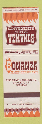 Matchbook Cover - Bonanza Family Restaurants Cahokia IL