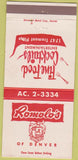 Matchbook Cover - Romolo's Denver CO 30 Strike